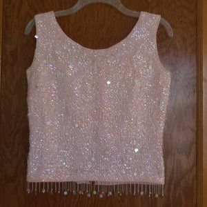 Stunning vintage wool beaded sequin top